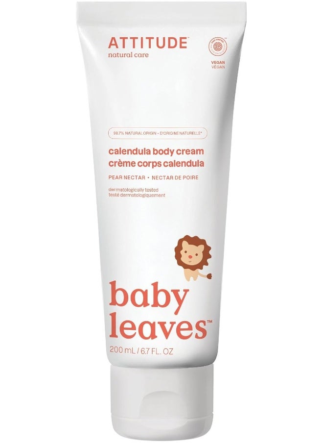 Attitude Baby Leaves Natural Calendula Cream - Pear Nectar - 200 ml