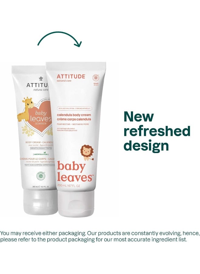 Attitude Baby Leaves Natural Calendula Cream - Pear Nectar - 200 ml