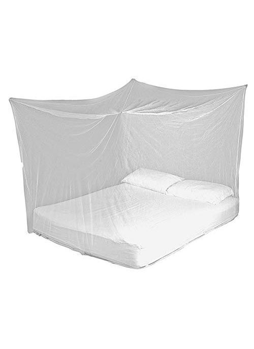 Trending Choice Poly Cotton Mosquito Net Mosquito Net for Double Bed King Size Queen Size Bed Machardani Protection for Baby 7 X 7 Feet Double Size Bed White