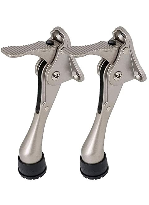 EYE BERRY BASI SALES WITH MISCELLANEOUS DEVICE Round Door Stopper 2 Packs Kickdown Door Stop with One Touch Adjustable Height and Rubber Tip 4 Inches Door Stops