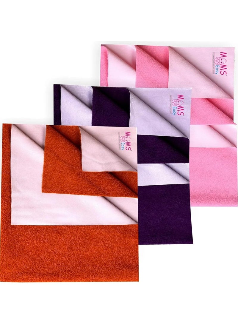 MOMSEASY New Born Baby Bed Protector Waterproof Baby Bed Sheet Waterproof Baby Bedding for New Born and Baby Care Combo MPPink Large 140x100 cm