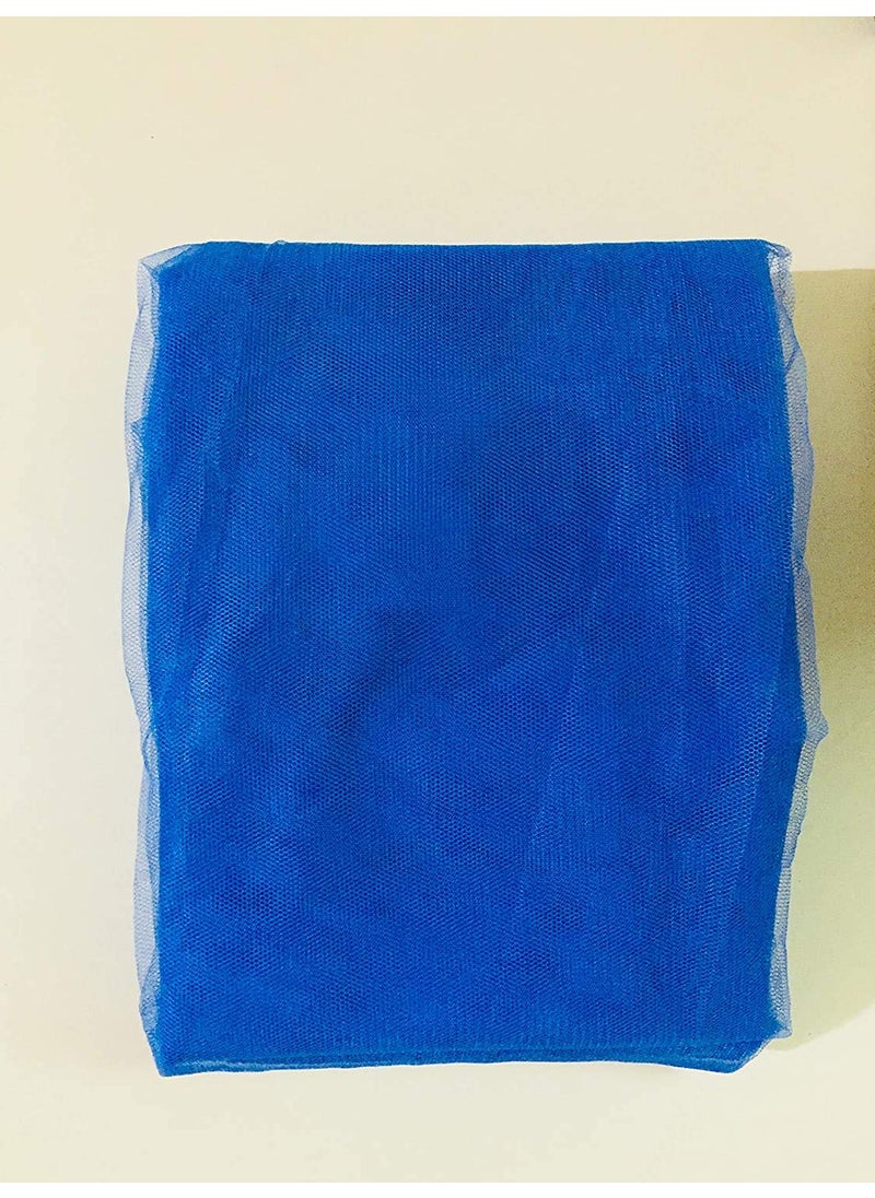 Trending Choice Poly Cotton Mosquito Net Mosquito Net for Double Bed King Size Queen Size Bed Machardani Protection for Baby 7 X 7 Feet Double Size Bed Blue