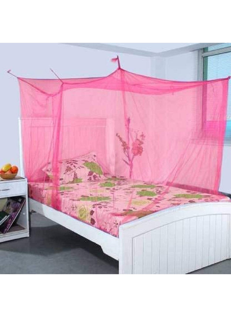 Trending Choice Poly Cotton Mosquito Net Mosquito Net for Single Bed5feet x 7 feet Machardani Protection for Baby 5feet x 7 feet Pink