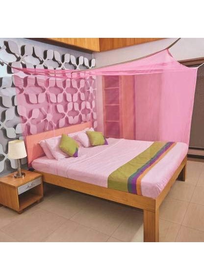 Trending Choice Poly Cotton Mosquito Net Mosquito Net for Single Bed5feet x 7 feet Machardani Protection for Baby 5feet x 7 feet Pink