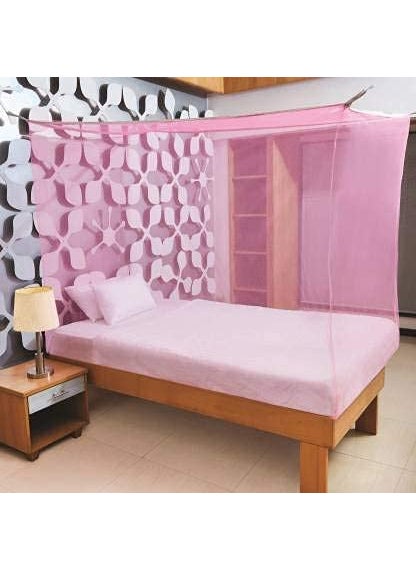Trending Choice Poly Cotton Mosquito Net Mosquito Net for Single Bed5feet x 7 feet Machardani Protection for Baby 5feet x 7 feet Pink