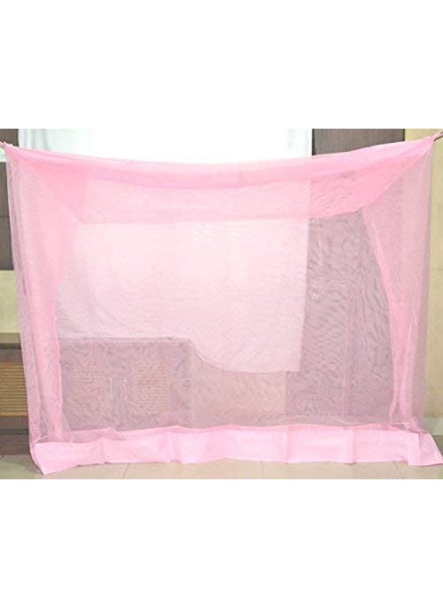 Trending Choice Poly Cotton Mosquito Net Mosquito Net for Single Bed5feet x 7 feet Machardani Protection for Baby 5feet x 7 feet Pink