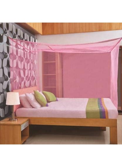 Trending Choice Poly Cotton Mosquito Net Mosquito Net for Single Bed5feet x 7 feet Machardani Protection for Baby 5feet x 7 feet Pink