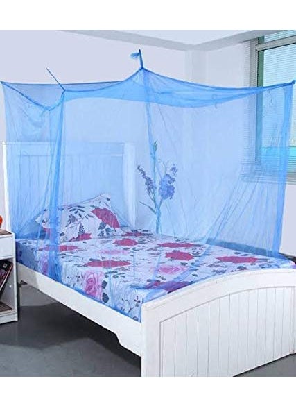 Trending Choice Poly Cotton Mosquito Net Mosquito Net for Single Bed5feet x 7 feet Machardani Protection for Baby 5feet x 7 feet Blue