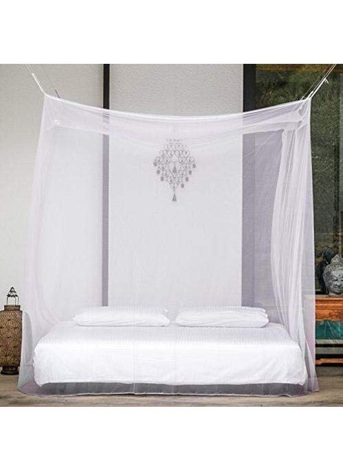 Trending Choice Poly Cotton Mosquito Net Mosquito Net for Single Bed5feet x 7 feet Machardani Protection for Baby 5feet x 7 feet White