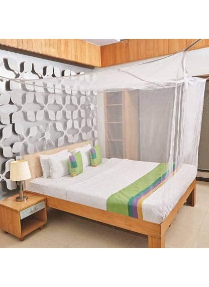 Trending Choice Poly Cotton Mosquito Net Mosquito Net for Single Bed5feet x 7 feet Machardani Protection for Baby 5feet x 7 feet White