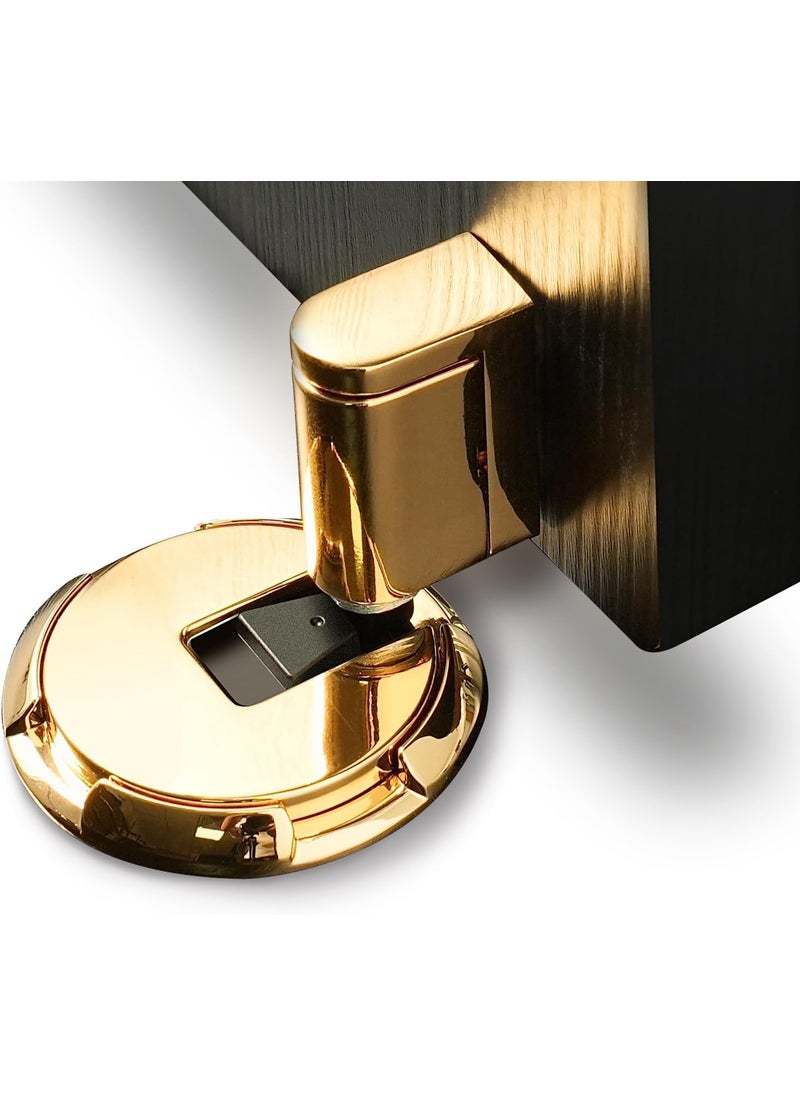 EYE BERRY BASI SALES WITH MISCELLANEOUS DEVICE Magnetic Floor Stopper Zinc Alloy Corrosion Resistant Adjustable Height Strong Suction Door Stopper for Bedroom Door CONCELED Gold