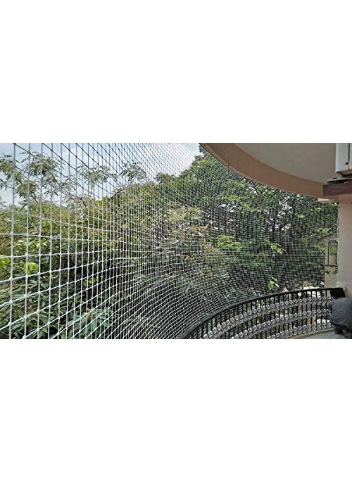 UR LITTLE SHOP UV Stabilized Nylon Pigeon Net_Bird Net_Monkey Net_10 X 20 Feet_White Color ULSPWOA36