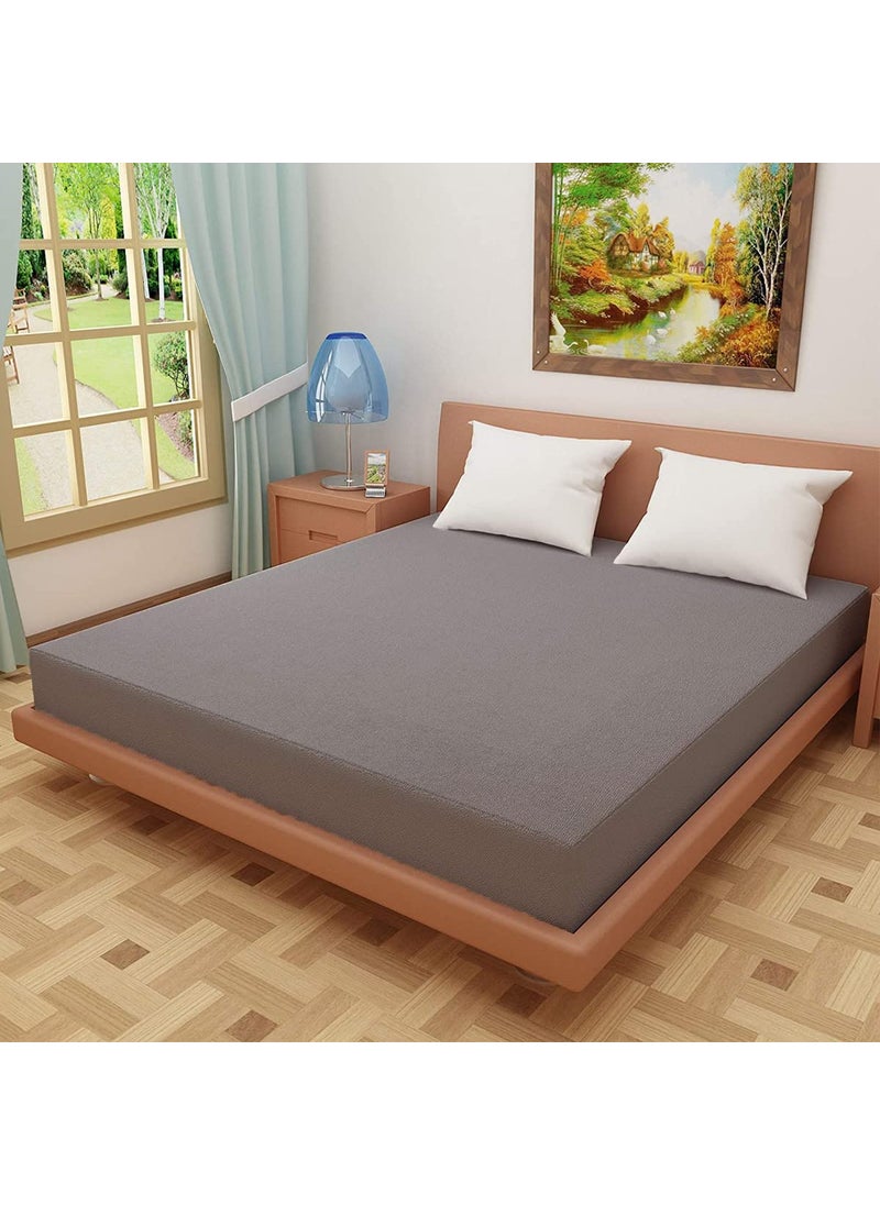 Baby Story Water Resistant Cotton Mattress Protector 78x60 Queen Size Grey