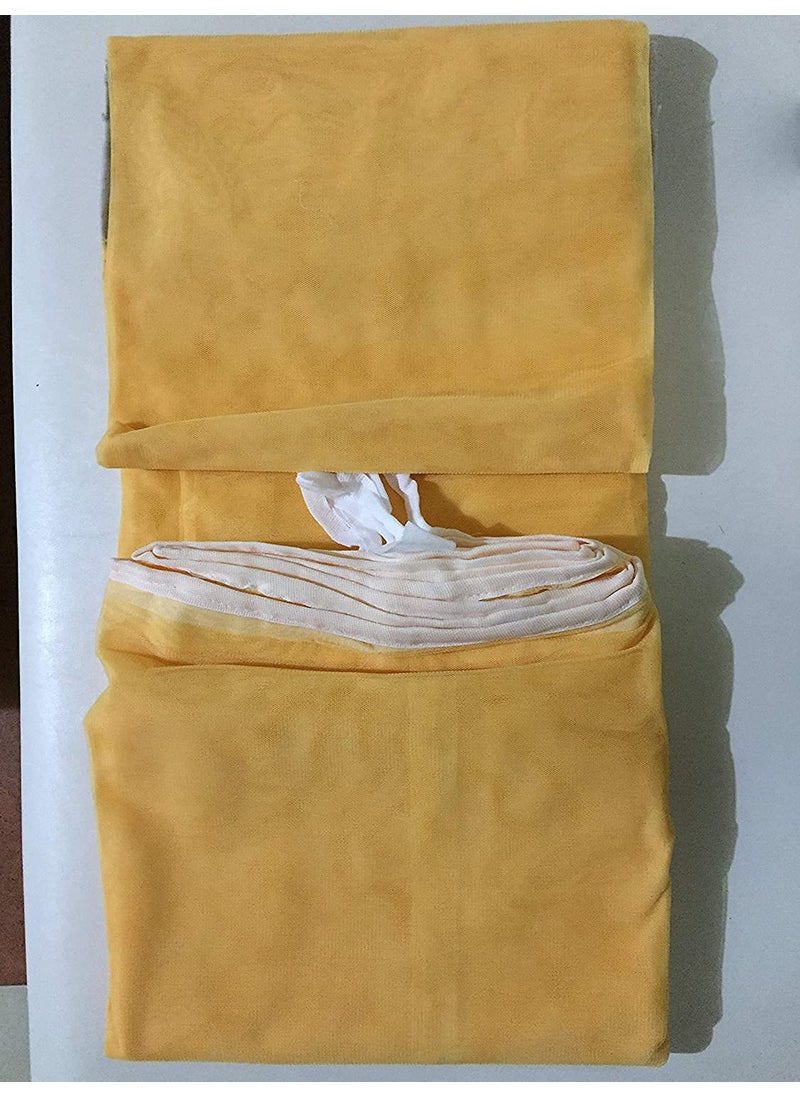 Freshwind Mosquito Net for Bed at Home and Outdoor Polyester Cotton Suitable for in House and Outdoor Utility Durable and Foldable 6X6 Ivory