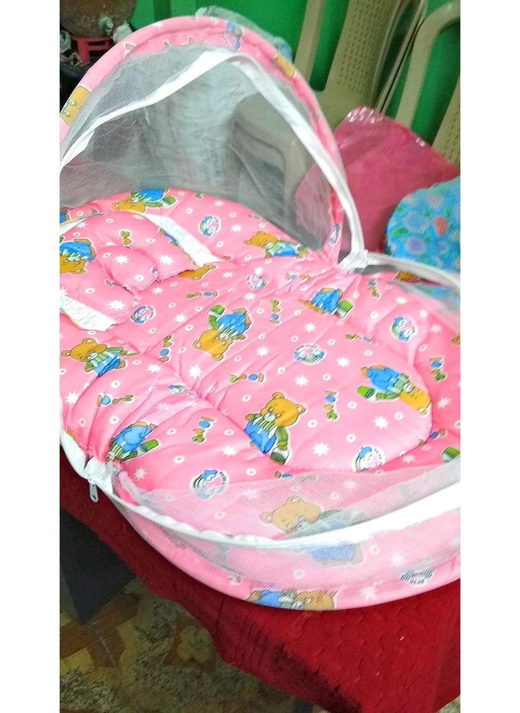 Ephemeral Toddler Mosquito and Insect Protection NetMattressCartoon Print Delivery as Per Availability
