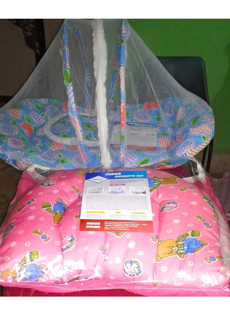 Ephemeral Toddler Mosquito and Insect Protection NetMattressCartoon Print Delivery as Per Availability