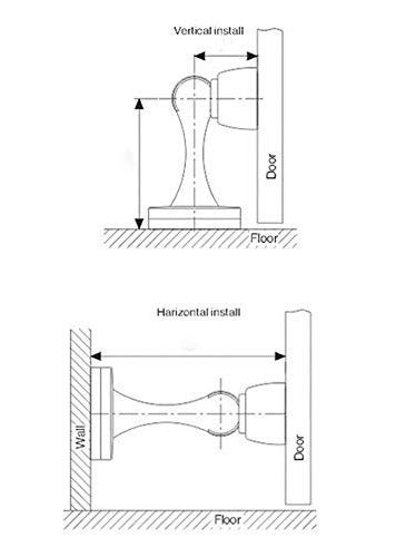 MHS Stainless Steel Magnetic Door Stopper Catcher Magnet Holder 360 Angle Hold with Screw Fittings Marbalo White Pack of 1