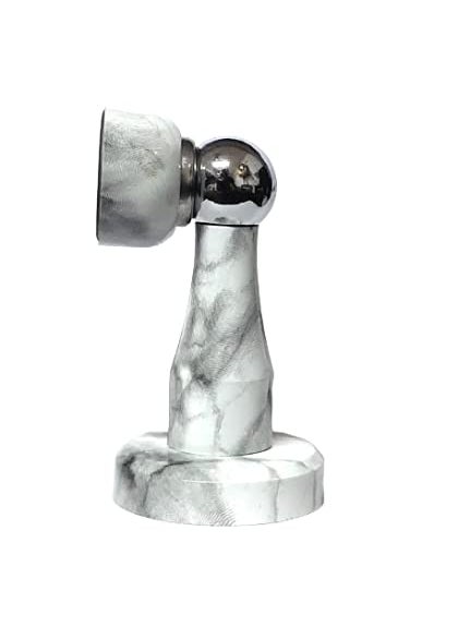 MHS Stainless Steel Magnetic Door Stopper Catcher Magnet Holder 360 Angle Hold with Screw Fittings Marbalo White Pack of 1