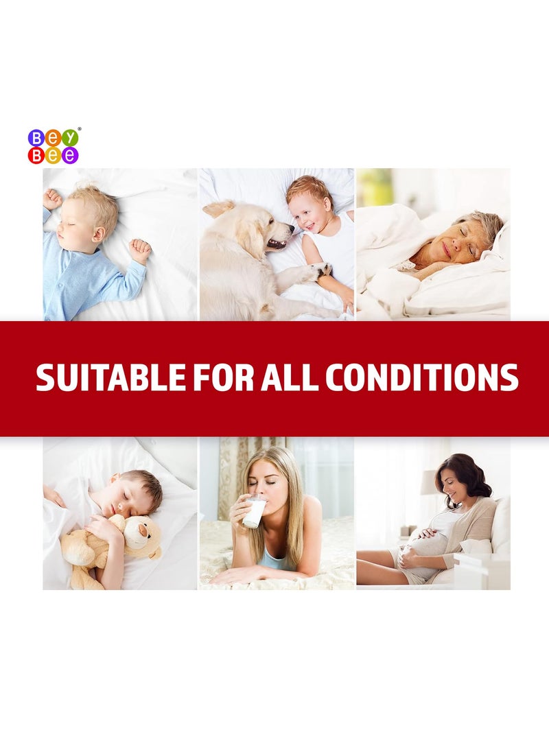 BeyBee 100 Waterproof Interlock Mattress Protector Breathable Hypoallergenic Washable 2X Absorbency Soft Slim Easy Elastic Fitted Bed Protector Size78 72 Maroon