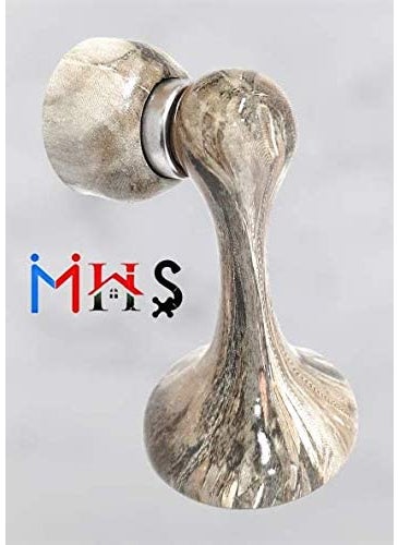 MHS Stainless Steel Magnetic Door Stopper Catcher Magnet Holder 360 Angle Hold with Screw Fittings Marbalo Brown Pack of 2