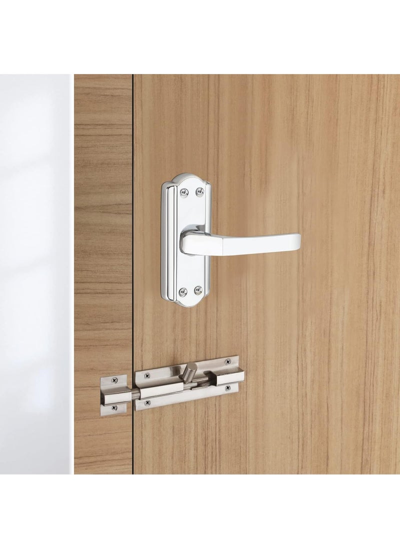 SARDAR Spire 4 Iron Bathroom Door Handle Set with Keyless Baby LatchTower BoltPush to Close Latch