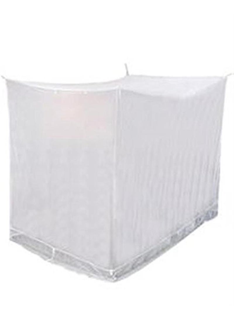 Ans Cotton Mix Mosquito net Pure Cotton Border on Top and Bottom Allergy Free White 65 x 8 ft Large Size