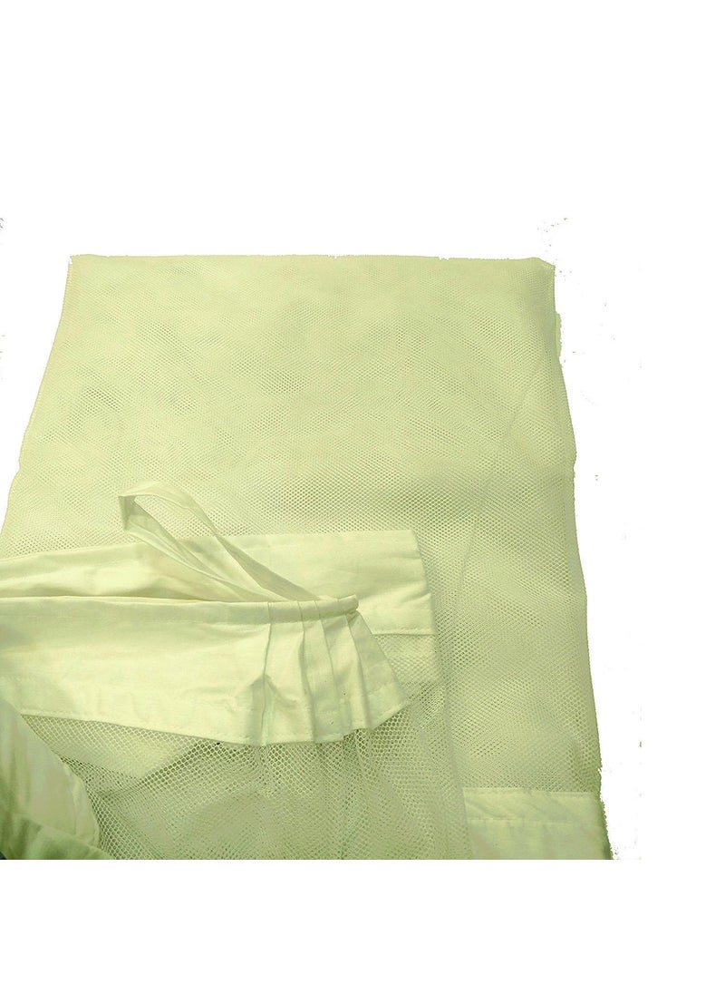 Ans Cotton Mix Mosquito net Pure Cotton Border on Top and Bottom Allergy Free Ivory 65 x 8 ft Large Size