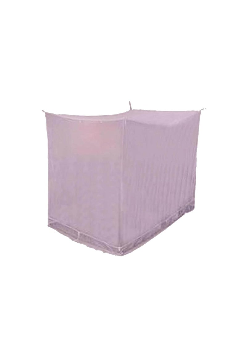 Ans Cotton Blend Mosquito net Pure Cotton Border on Top and Bottom Allergy Free Does not induce Heat Free Air Flow Heavy Stitching Pink 65 x 8 ft Large Size