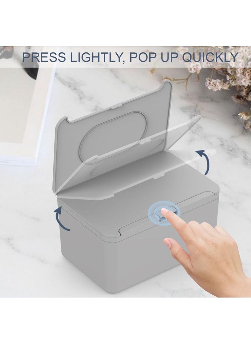 Cazuela Wet Wipes Dispenser Dustproof Tissue Storage Box Portable Tissue Holder Modern Rectangular Wipe Container with Sealing Design and Lid for Home Office Car