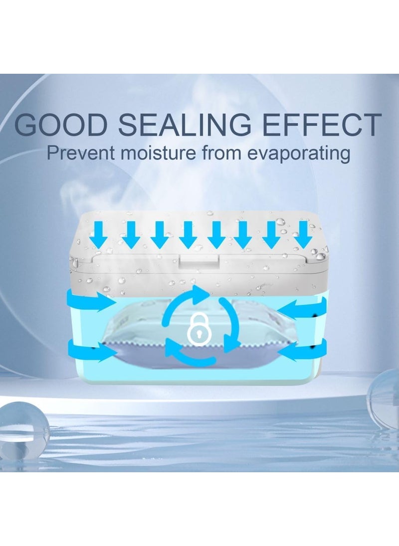 Cazuela Wipes Dispenser Dustproof Tissue Storage Box Case Wet Wipes Dispenser Holder with Lid for Home Office Desk