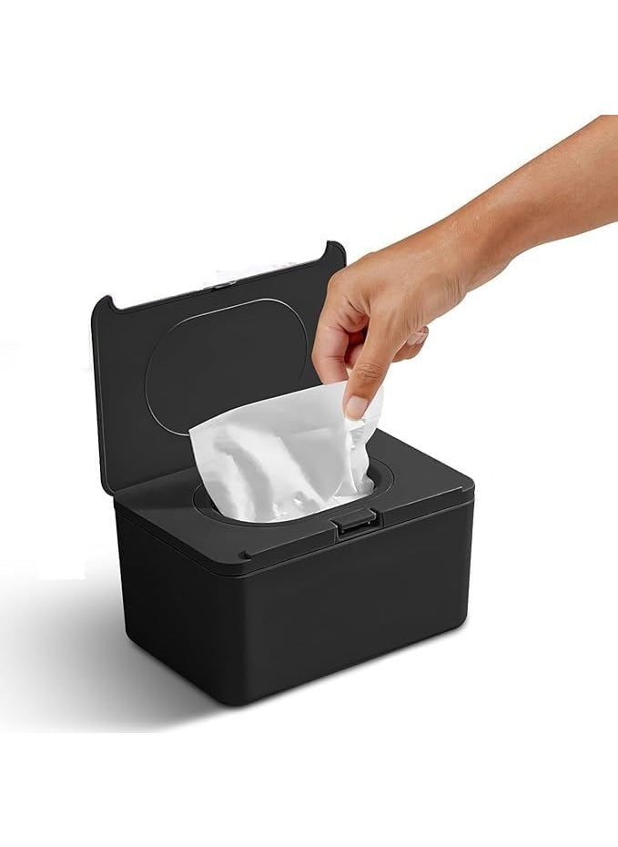 Cazuela Wipes Dispenser Dustproof Tissue Storage Box Case Wet Wipes Dispenser Holder with Lid for Home Office Desk