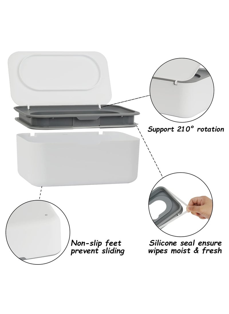 Cazuela Wet Wipe Dispenser Baby Napkin Storage Box Tissue Paper Holder Container Dust Proof Lid Wet Tissue Box Wet Wipe Case Holder with Lid Keeps Wipes Fresh for Home Office