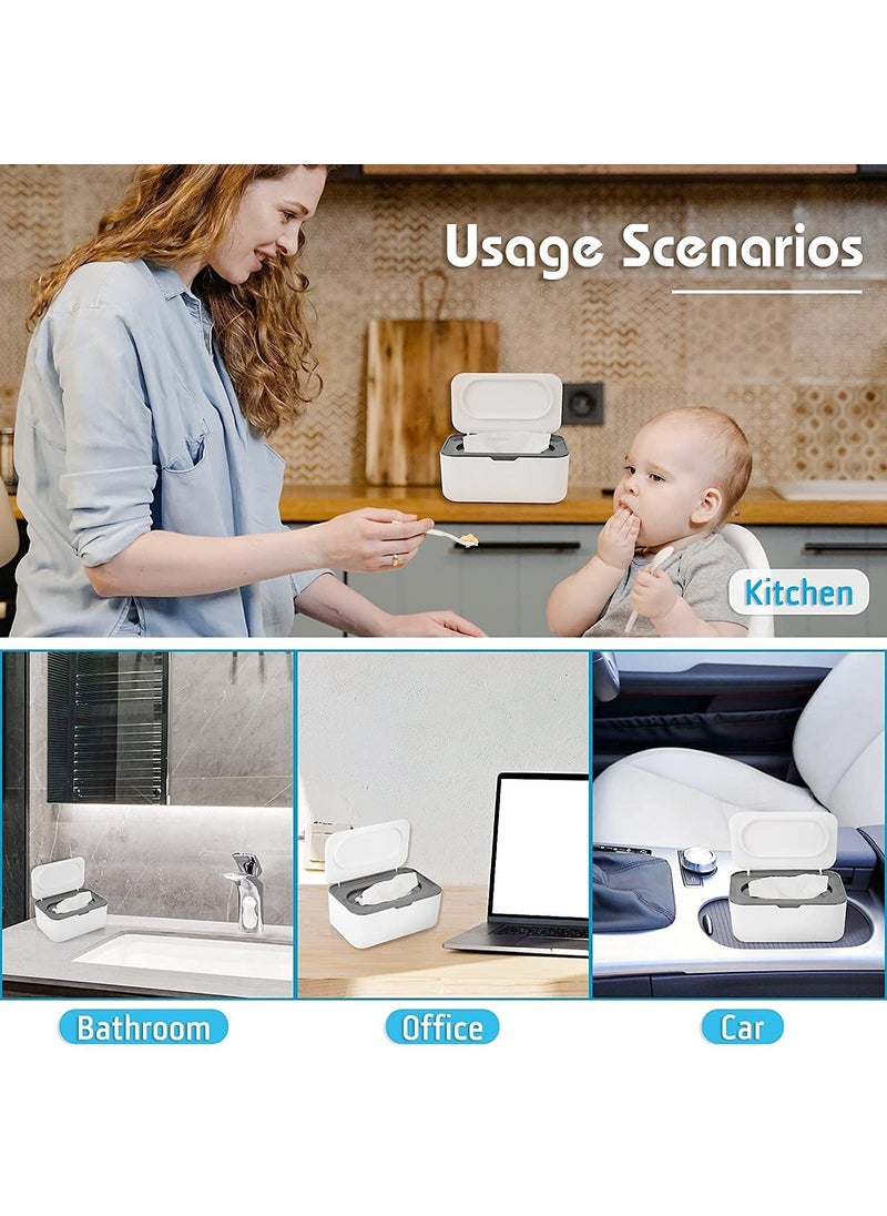Cazuela Wet Wipe Dispenser Baby Napkin Storage Box Tissue Paper Holder Container Dust Proof Lid Wet Tissue Box Wet Wipe Case Holder with Lid Keeps Wipes Fresh for Home Office