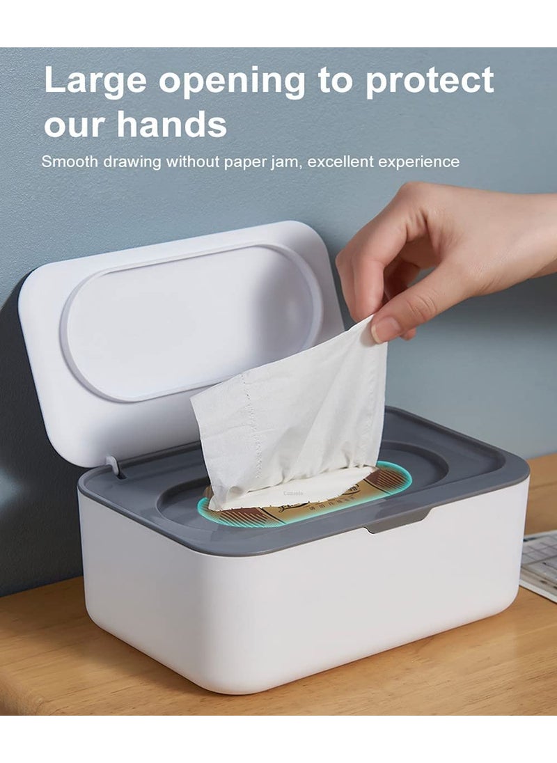 Cazuela Wet Wipe Dispenser Baby Napkin Storage Box Tissue Paper Holder Container Dust Proof Lid Wet Tissue Box Wet Wipe Case Holder with Lid Keeps Wipes Fresh for Home Office
