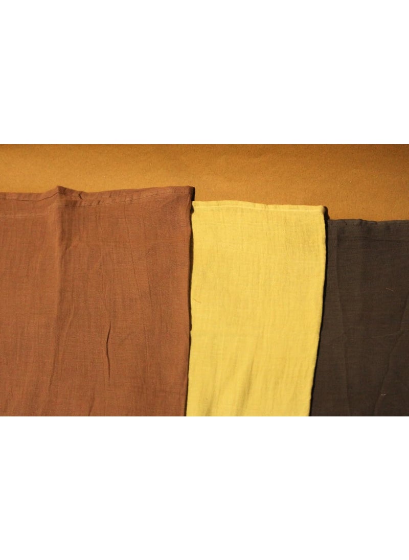 GRAZIO Baby Swaddle Wipe Cloths Muslin Double Layer Infants Pack of 3