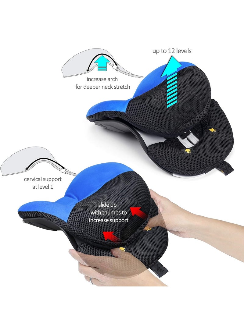 Glowick Adjustable Design Neck and Shoulder Muscles Relaxer Pillow with Removable and Washable Cover for Bed Sofa Floor Or Recliner Promotes Spinal Curve Headache Muscle Fatigue 1PCs