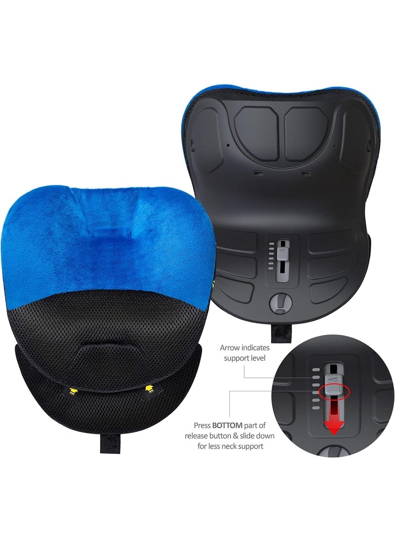 Glowick Adjustable Design Neck and Shoulder Muscles Relaxer Pillow with Removable and Washable Cover for Bed Sofa Floor Or Recliner Promotes Spinal Curve Headache Muscle Fatigue 1PCs