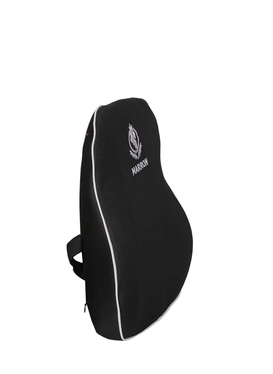 MRRON Exemphlar Large Back Support for Chair Car Seat Orthopaedic Lumbar Support Memory Foam Backrest Cushion for Back Pain Relief Back Pillow for Comfortable SittingBlack