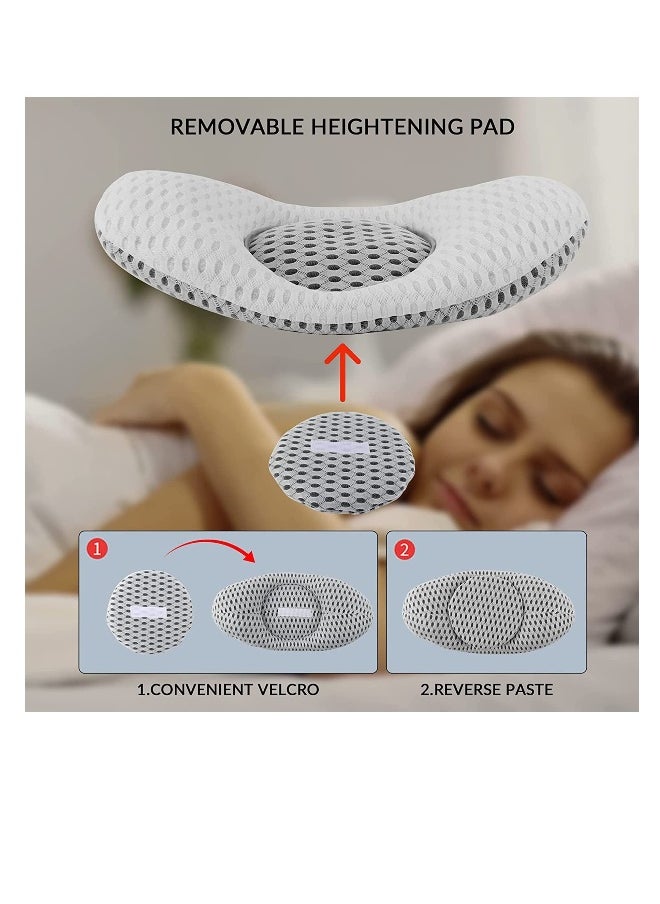 Adjustable 3D Lumbar Support Pillow for Sleeping, Lower Back Pain Relief, Sciatic Nerve Support, Ideal for Side Sleepers and Pregnancy Comfort