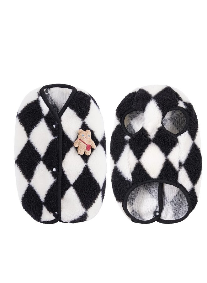 Cute Dog Coat For Winter,Super Soft Dog Winter Warm Coat, Pet Sweatshirt Jacket for Cold Wheather for Small Medium Dog Cat Clothes Apparel (Black,M )