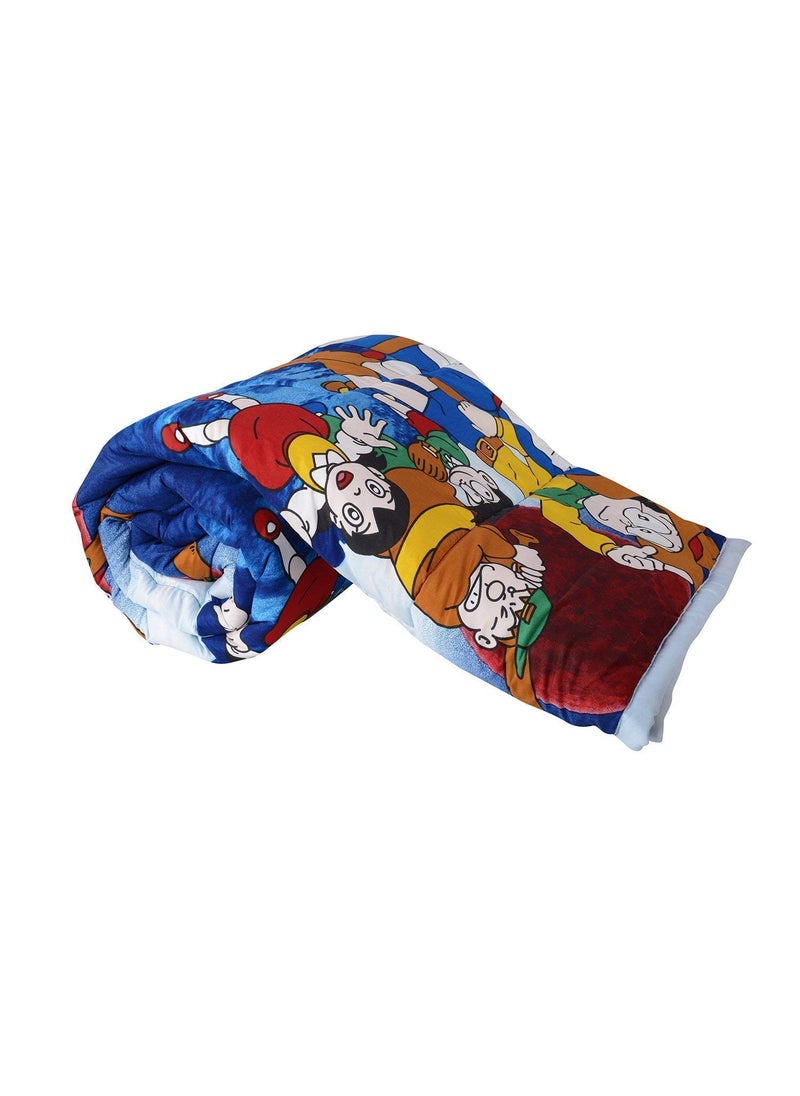 CK CREATION Polyester AllWeather 120 GSM Printed Lightweight Reversible AC Dohar Blanket Quilt Design2 Single