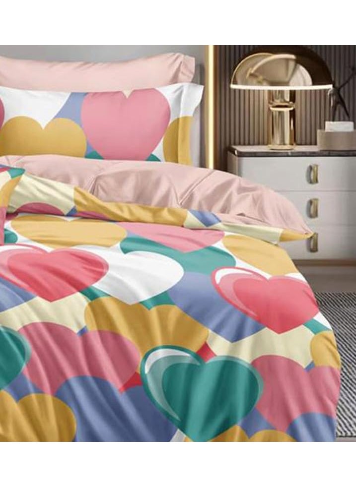 MUKESH HANDICRAFTS Polycotton Polyester Polyfill 120 GSM Reversible Single Bed Comforter Blanket Queen 60x90 inch Green Multi