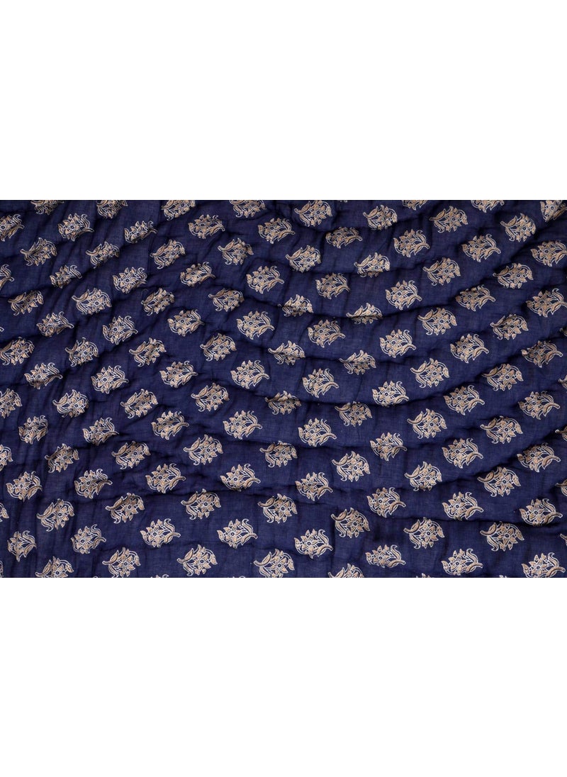 THROW KING Rajasthani Traditional Hand Made Pure Cotton Soft Cosy Light Weight Single Bed Jaipuri razaiQuilt Blanket DoharComforter