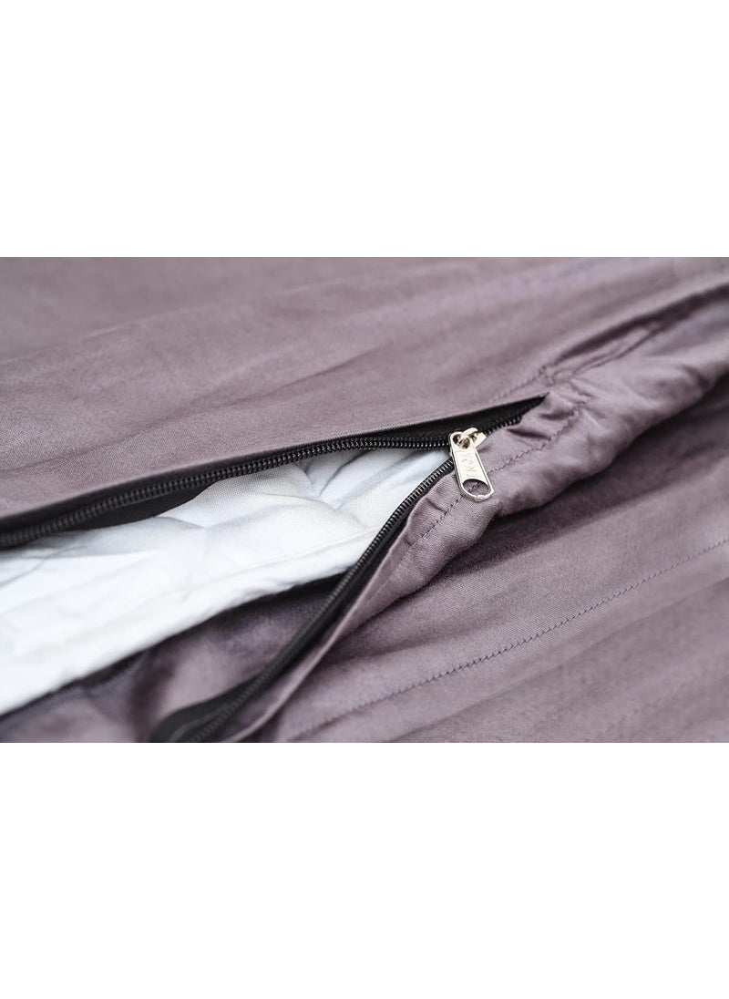 Mysa Sleep 100 Cotton Weighted Blanket and Duvet Covers Hot and Cold Duvet Cover Set 3 Pieces White 56 x 80 15 lbs Weighted Insert Grey Minky Duvet Cover Grey Cotton Duvet Cover