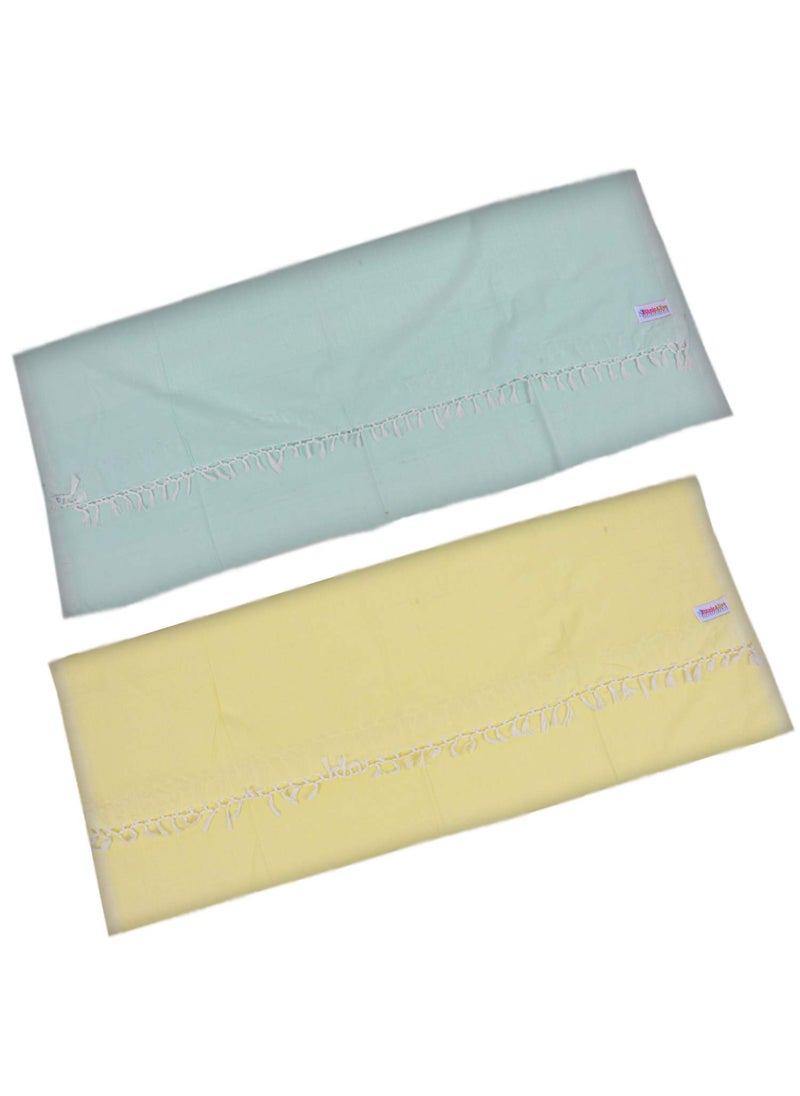 NIC Bhagalpuri Handloom GreenLemon Cotton ChadarAll Season Chadar for Sleeping AC Blanket for Summer