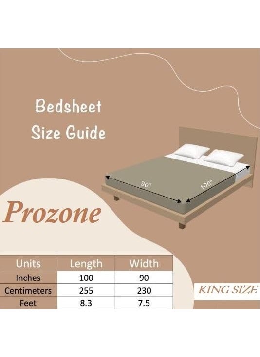 Prozone Warm Bedsheets For Winter Double Bed With 2 Pillow Covers 190 TC Woolen Bedsheets AC Blankets Bedsheets King Size90X100 InchesGreen