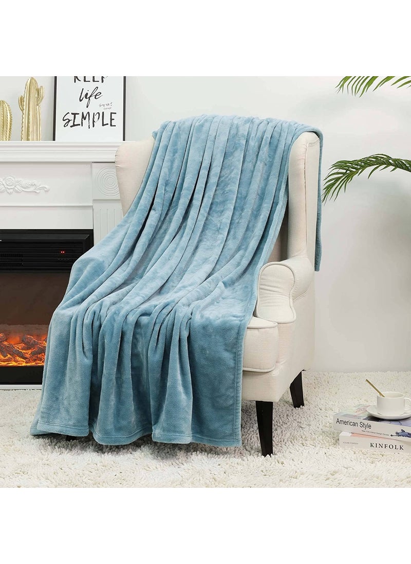 VAS COLLECTIONS Premium Plush Single Blanket 300 GSM Lightweight Cozy Soft for Bed Sofa Couch Travel Camping 150x220 cm or 60X86 inches New