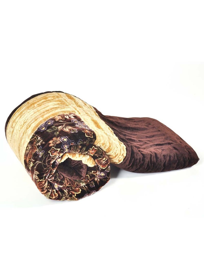 Fortune Creation Exclusive Double bed jaipuri Velvet Rajai Rajesthani velevt razai cotton Velvet blanket for heavy winter heavy winter pure cotton quilts cotton feeling vetvet quilt Jaipuri Printed Style Floral Velvet Blanket kambhal