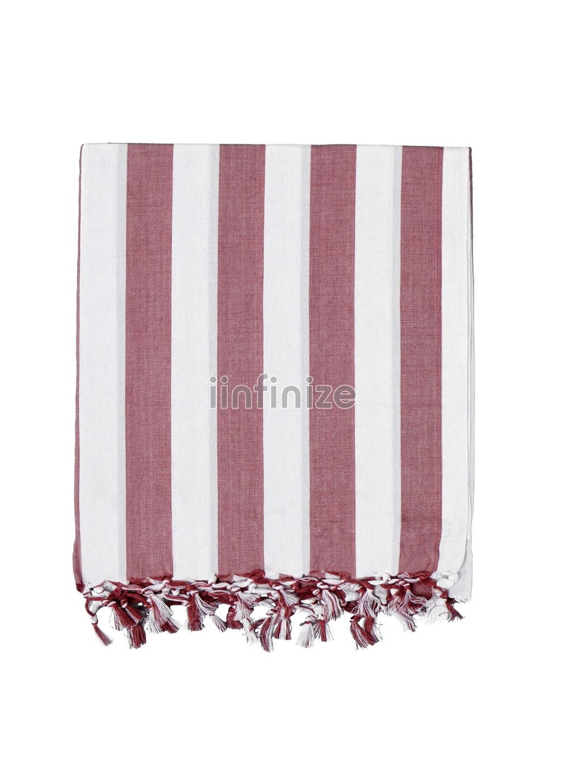 iinfinize Bedroom Blanket Single Bed for All Season Topsheet Bhagalpur Blanket Lightweight Pack of 2 Stylish Throw Blanket Cotton Comfortable Bedspread 50x90 Inch Red Peach
