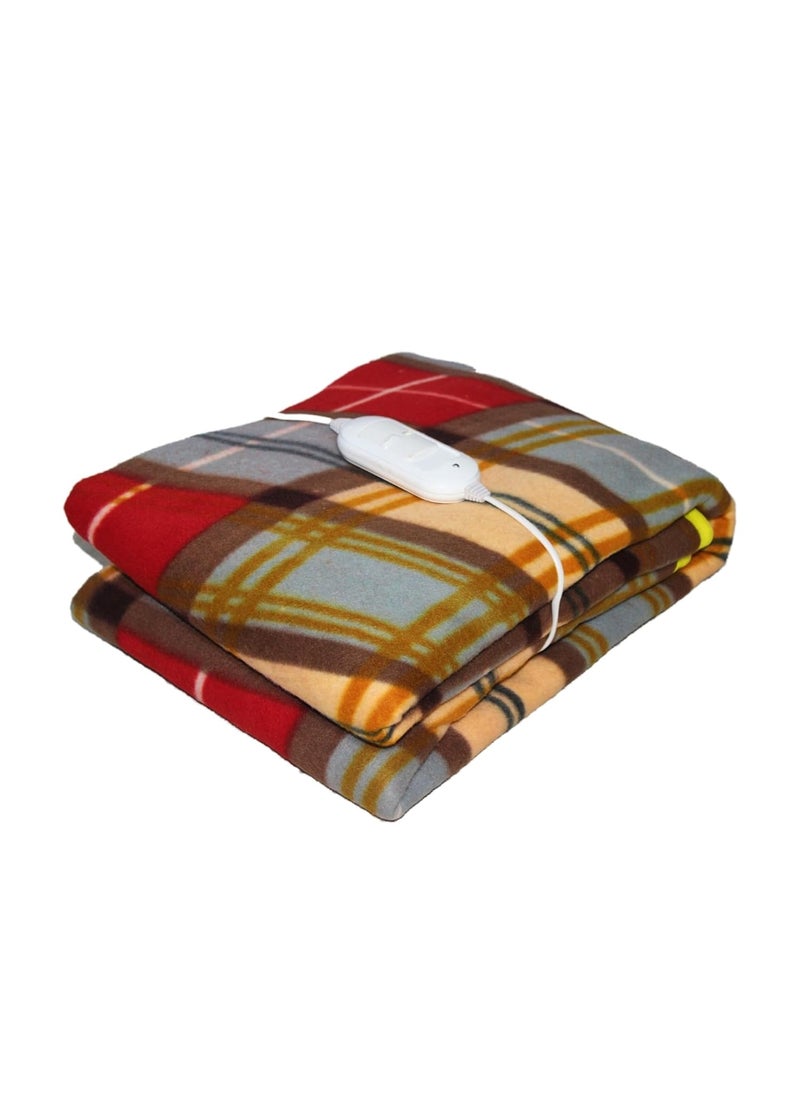 LERVS CollEctioN Winter Bedding Heated Polar Blanket Electric Throw Soft Electric Blanket for Couch Solid Polyester Double Electric BlanketSize 30x60 inch Check Multicolor1